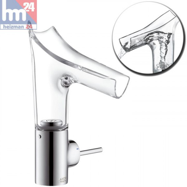 Hansgrohe Axor Starck V Einhebel-Waschtischarmatur 140 aus Kristallglas und Metall 12112000