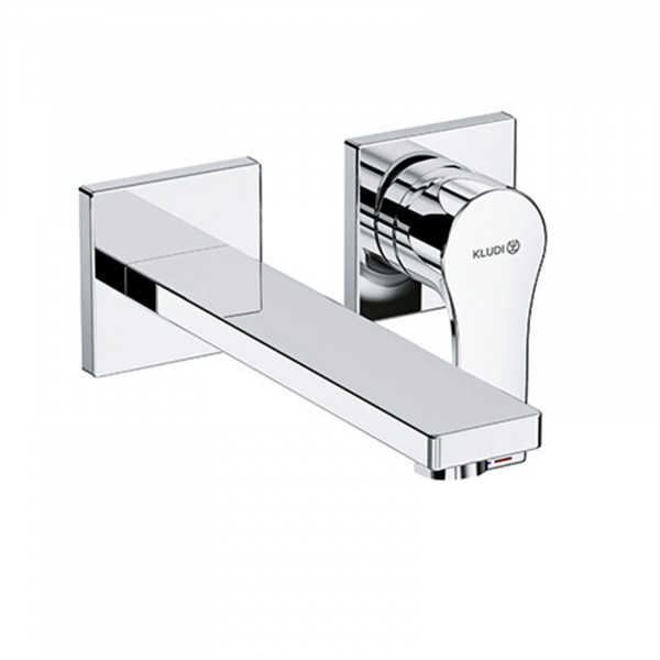 Kludi ZENTA SL Einhandmischer für Waschtisch mit 2-Loch Ausladung, zweiteilige Rosette 180 mm chrom