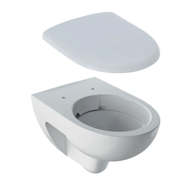 Geberit Keramag Renova spülrandloses Wandtiefspül-WC mit Softclose WC-Sitz in Weiß