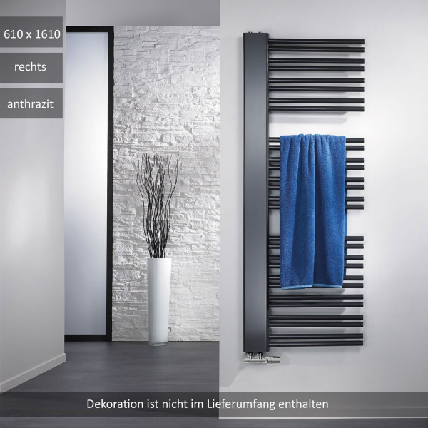 HSK Softcube Plus Designheizkörper 610x1610mm rechts anthrazit
