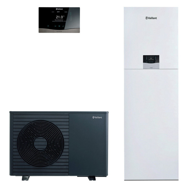 Vaillant Luft-Wasser Wärmepumpen Paket 4.3212 (8000044720) aroTHERM plus 35/8.1 mit uniTOWER VIH QW 190/7 E 18L und Heizungsregler sensoCOMFORT