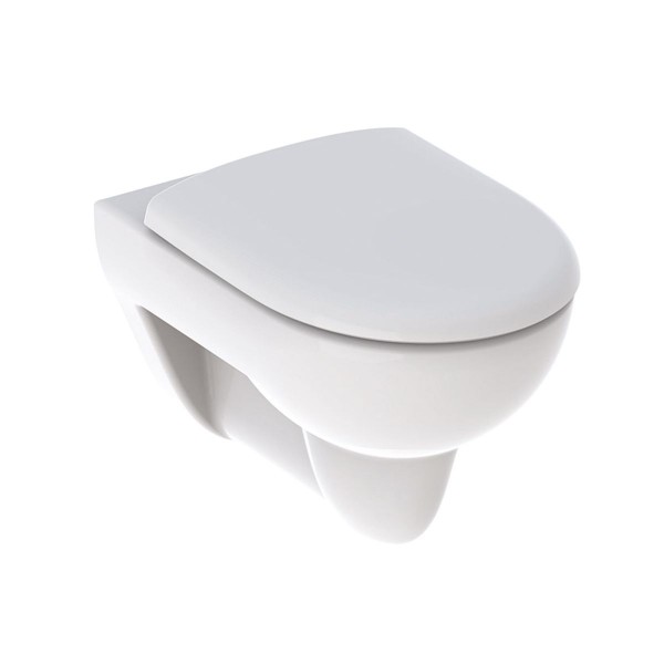 Geberit Renova Set Wand Tiefspül WC mit Spülrand und WC Sitz in Weiß