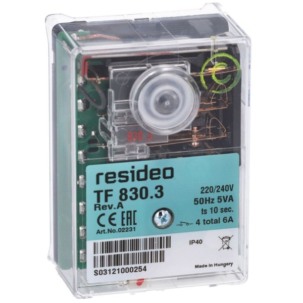Honeywell resideo Satronic Öl Feuerungsautomat Steuergerät TF 830.3 Control Box 02231U