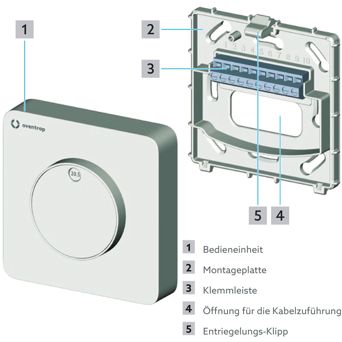 Oventrop ClimaCon F 90 Raumthermostat 1155009 | Heizman24 - Handel fur ...