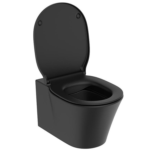 Ideal Standard Connect Air schwarz Wandtiefspül-WC E2288V3 mit WC-Sitz softclosed E0368V3