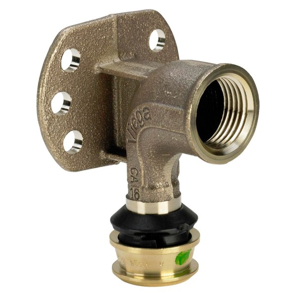 Viega Raxofix Pressfitting Wandscheibe 20 mm x 1/2" IG mit SC-Contur 645922 aus Rotguss.