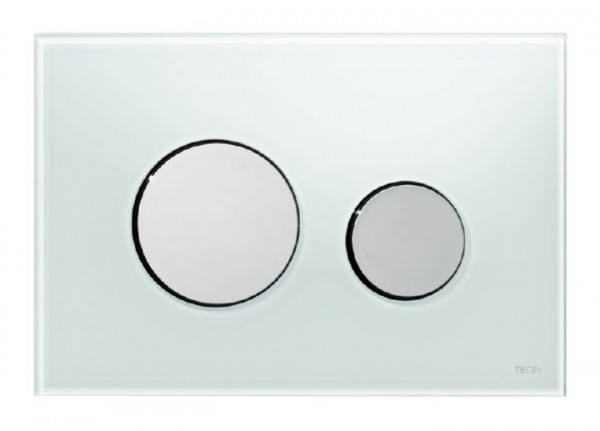 TECEloop Glas Betätigungsplatte weiß/chrom glanz 9240660