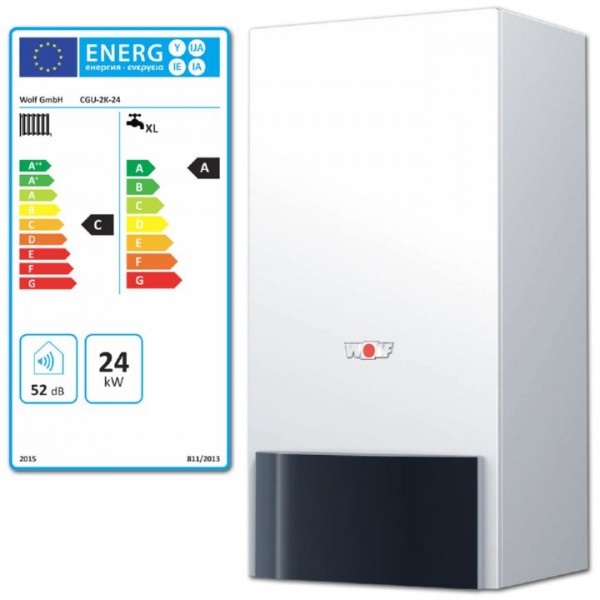Wolf Comfortline CGU-2K Gas Heizwert Kombitherme 24kW Erdgas E 8616107
