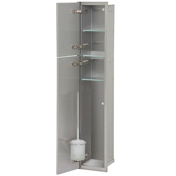 WC-Modul 9314280 Unterputz 180x981 mm Einbauschrank befliesbar Grau Anschlag links
