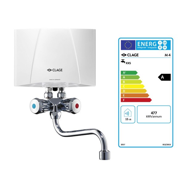 Clage Klein-Durchlauferhitzer M4 / SMB Übertischanlage 4,4 kW Komplettset 1500-17104