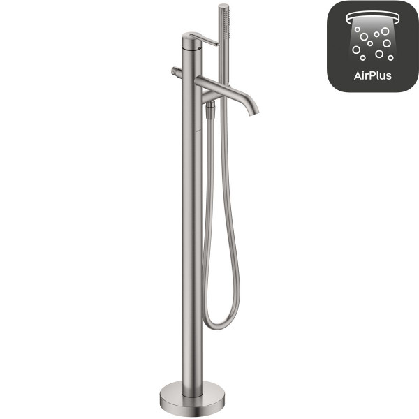 Duravit Balcoon Einhebel-Wannenmischer bodenstehend Edelstahl gebürstet BA5250000070