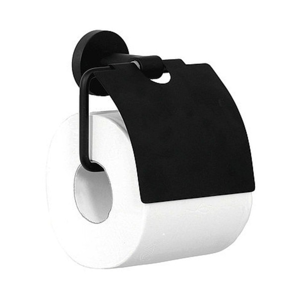 Bravat Varuna WC-Papierhalter mit Deckel Mattschwarz 778999