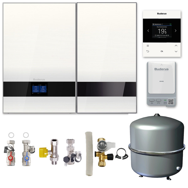 Buderus Logamax Plus Gas-Brennwert-Paket W51 GB192i.2-30kW inkl. 40L Ladespeicher 7739621211