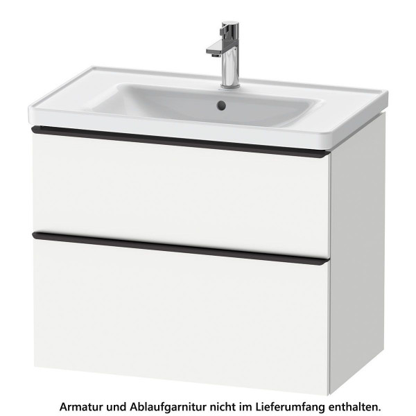 Duravit D-Neo Badmöbel-Set 800 mm Waschtisch Rundspiegel inkl Unterschrank Weiß Matt DE011001818