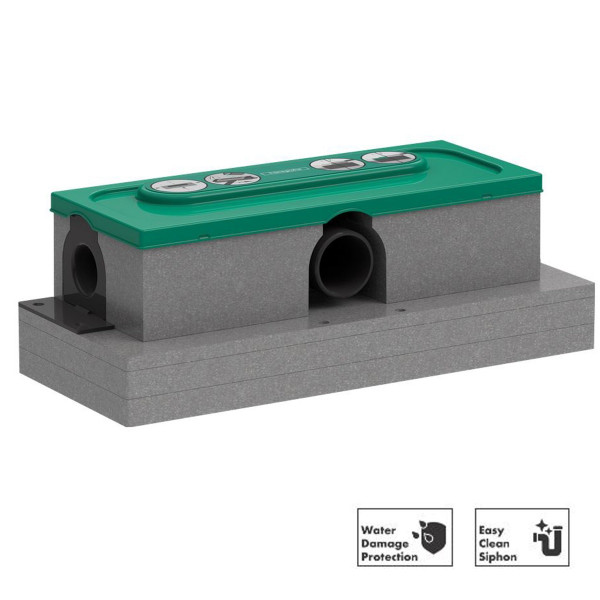 Hansgrohe uBox universal Grundkörper Duschrinnen 01001180 Ablaufgehäuse Standardinstallation