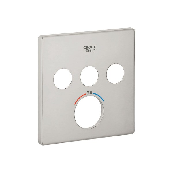 Grohe Rosette eckig 49042DC0 supersteel für SmartControl Thermostat