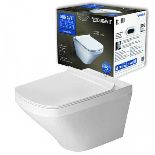 Duravit DuraStyle Wandtiefspül-WC Set spülrandlos 45510900A1 inkl. WC-Sitz SoftClose