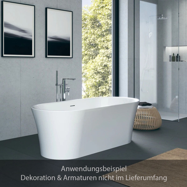 Duravit DuraSenja freistehende Oval Badewanne 150x75 cm Weiß 700579000000000