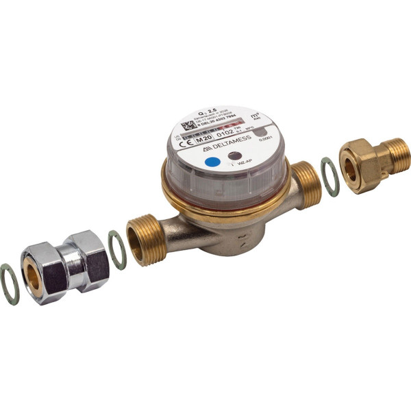 Buderus 7738336794 Wasserzähler mit G3/4 Adapter für alle VES Patronen mit G3/4 Anschluss