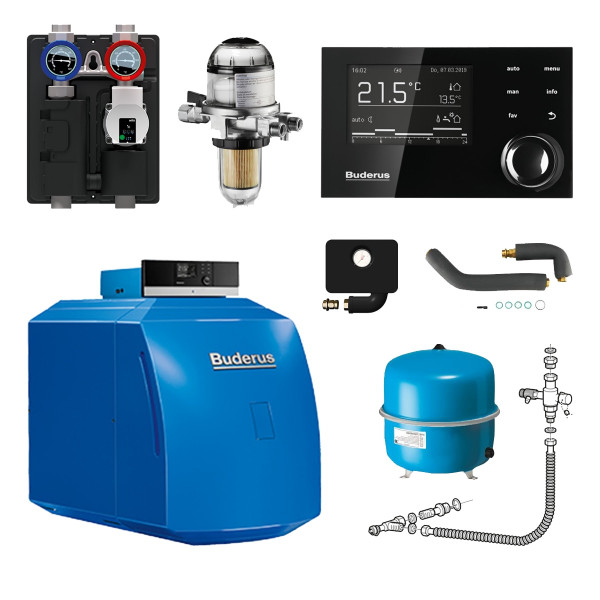 Buderus 7739610646 Logaplus-Paket K33/2 GB125-18 kW mit RC310 Regelung