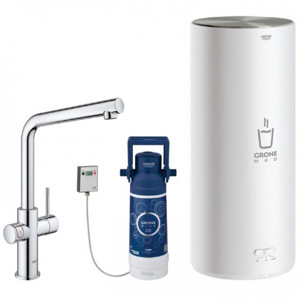 Grohe Red Duo Starter Kit 30325001 Einhebel-Spültischarmatur Chrom inkl. Boiler Größe L