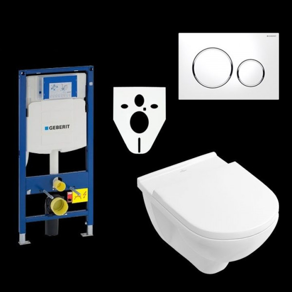 Geberit Duofix UP320 WC-Montageelement mit O.Novo Tiefspül-WC und WC-Sitz VB0003