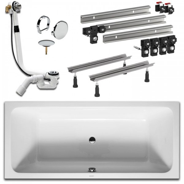 Duravit D-Code Badewanne 180x80cm 700101 aus Acryl inkl. Wannenfüsse mit Ab- u. Überlaufgarnitur