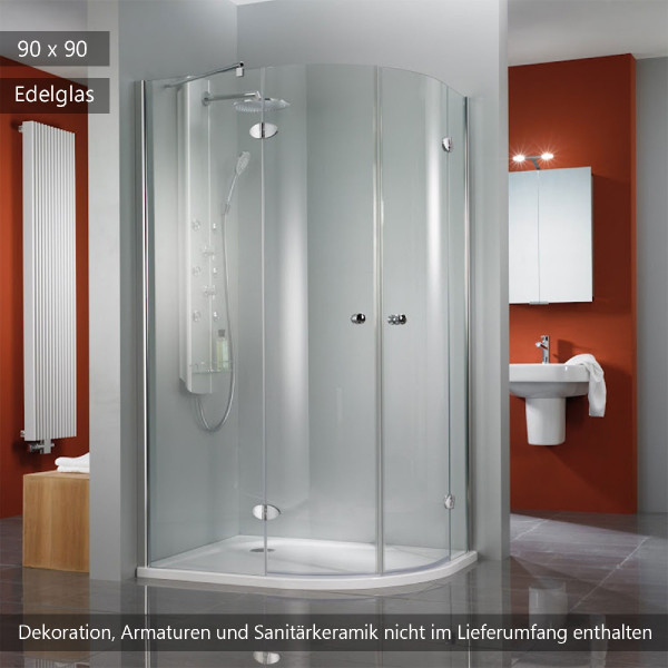 HSK Premium Classic Runddusche 4-teilig Edelglas