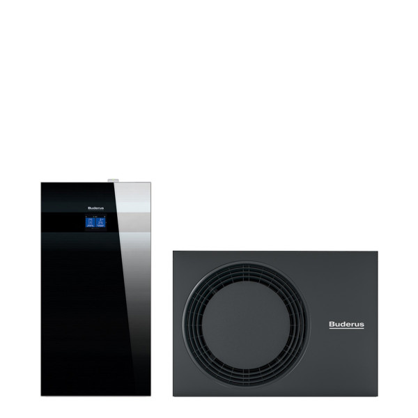 Buderus 7739624136 Luft-Wasser-Wärmepumpe Logaplus M WLW186i-7 AR TP70 mit integriertem Heizstab 9 kW