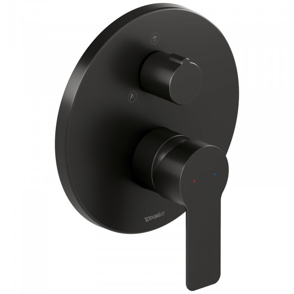 Duravit D-Code Einhebel-Brausemischer mit Umstellventil Schwarz Matt DC4210012046