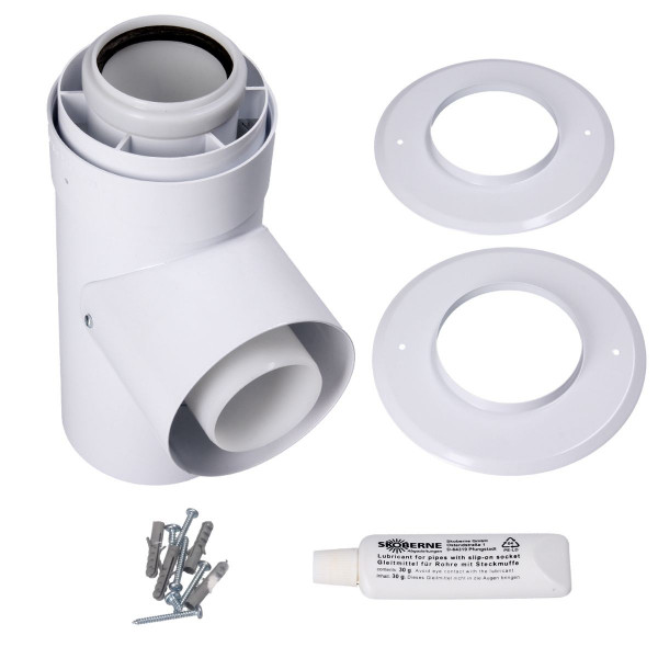 Viessmann Abgas/Zuluft T-Stück für Brennwertkessel DN60/100 7373235