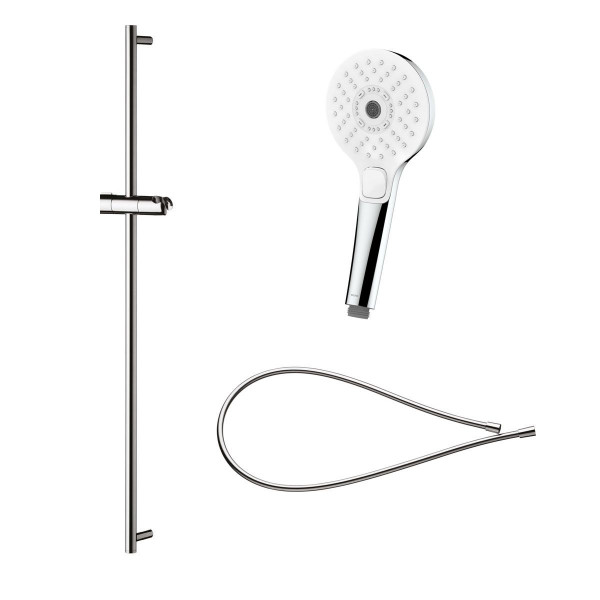 TOTO DaySpa Brausen Set Handbrause rund mit Brauseschlauch und Brausestange