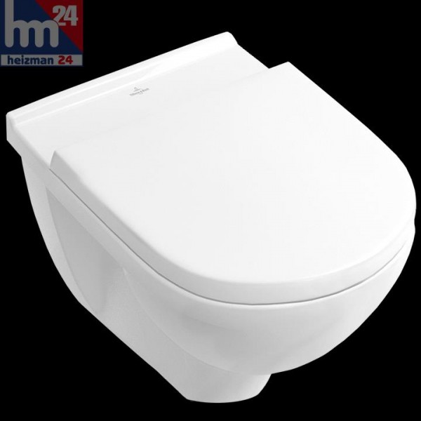 Villeroy & Boch O.novo Wandtiefspül-WC 5660H1R1 weiß-alpin Ceramicplus inkl. WC-Sitz