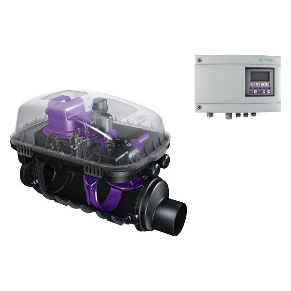 Kessel Rückstaupumpanlage Pumpfix F 24100 Komfort DN 100 Einbau freiliegende Abwasserleitung