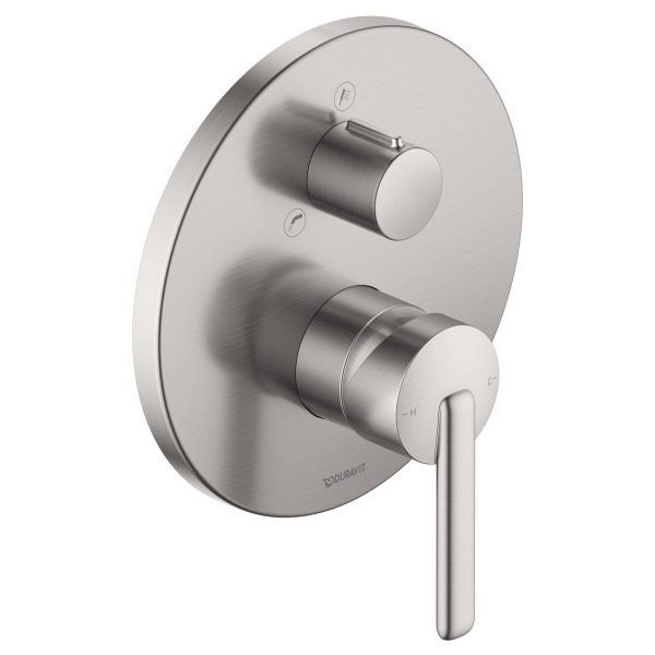 Duravit Balcoon Einhebel-Wannenmischer Unterputz Edelstahl gebürstet BA5210012070