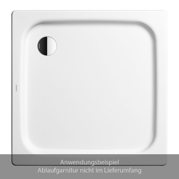 Kaldewei Ambiente Duschplan 545-2 Stahl-Duschwanne 90 x 90 x 6,5 cm inkl. Träger Alpinweiß