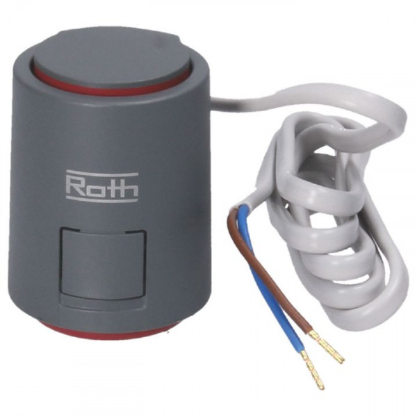 Roth Stellantrieb 230 Volt 1135007412 stromlos geschlossen mit VA 90 Adapter