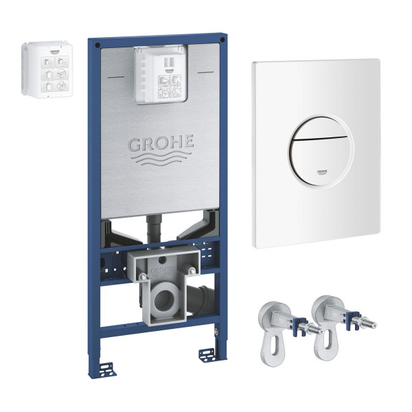 Grohe Set Rapid SLX 39865000 WC Vorwandelement inkl. Nova Cosmopolitan Alpinweiß u. Wandwinkel