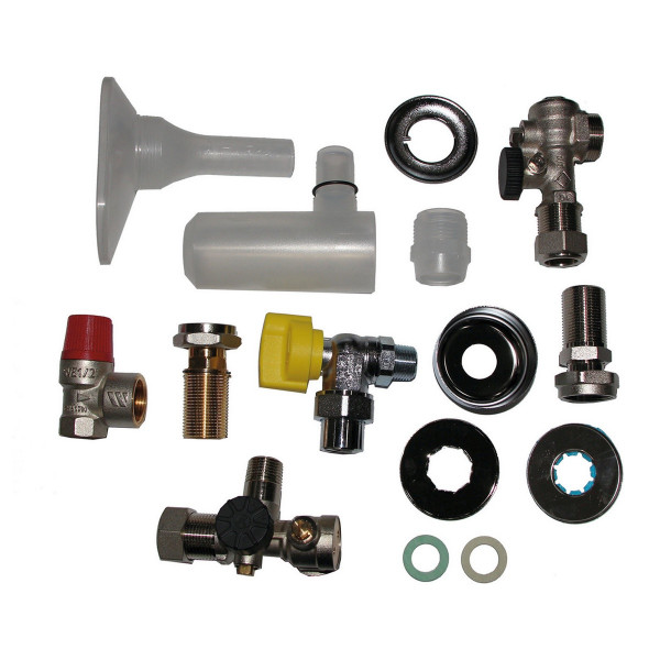 Wolf Anschluss-Set 2072347 für Gasthermen Unterputz inklusive KFE-Hahn und thermischer Sicherung