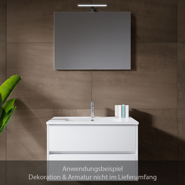 Riho Porto Wave Badmöbel-Set 80 cm mit Spiegel und LED-Beleuchtung F014037
