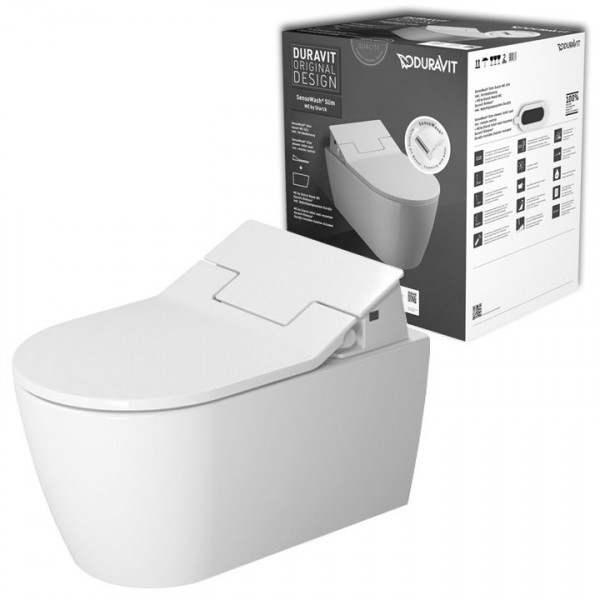 Duravit Set Me by Starck Wandtiefspül-WC inkl. SensoWash Slim Dusch WC-Sitz 631000002004300