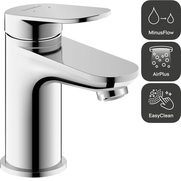 Duravit Wave Einhebel-Waschtischmischer Größe S Chrom ohne Zugstange WA1012002010