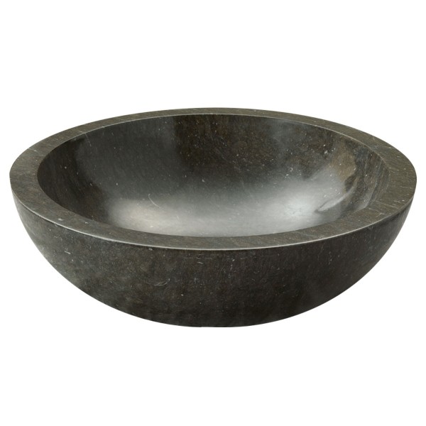 IMSO Tondo Nero Levigato Aufsatzwaschbecken ISLATONEL Ø45x15 cm Marmor-Waschtisch
