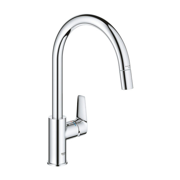 Grohe Bauedge Einhand Spültischbatterie hoher Auslauf 30536000 chrom mit ausziehbarer Brause