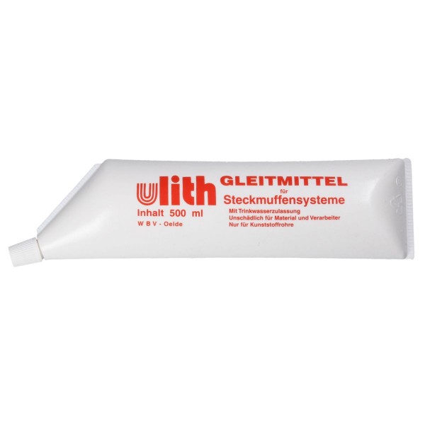 (6,40€/l) Ulith Gleitmittel 500 ml Tube Montagepaste für Steckmuffensysteme 251052