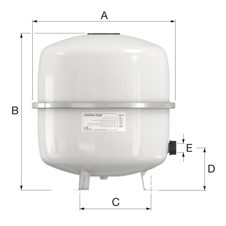 Reflex Ausdehnungsgefäß Ausgleichsbehälter für Heizung 12-80 L mit