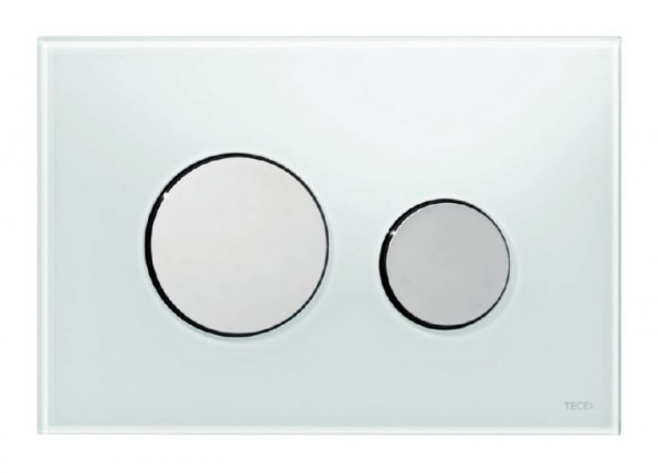 TECEloop Glas Betätigungsplatte weiß/chrom glanz 9240660