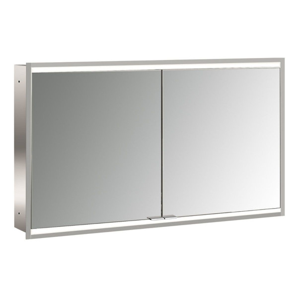 EMCO Lichtspiegelschrank prime 2 1200 mm Unterputzmodell mit Lichtpaket Rückwand weiß 949706156