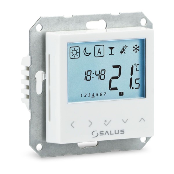 Salus BTRP230-9010 Reinweiß Raumthermostat Unterputz 230V elektronisch digital 117552