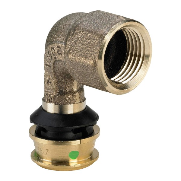 Viega Raxofix Pressfitting Übergangsbogen 90° 20 mm x 1/2" IG mit SC-Contur 646110